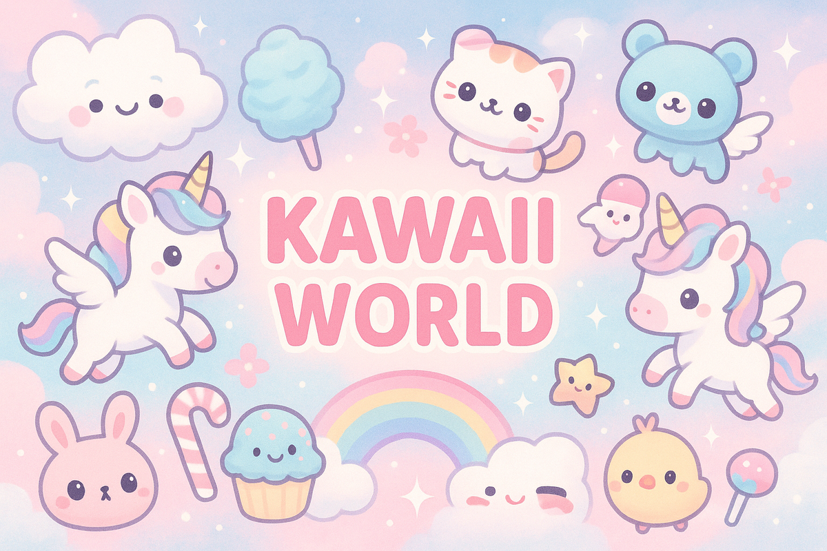 Collection d'images kawaii pour bannière